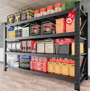 garage cleanout supplies shelving