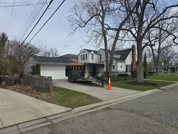 driveway safe dumpster rental Oakland County MI neighborhood