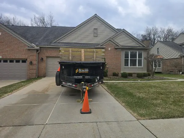 driveway safe dumpster Rochester Hills MI driveway