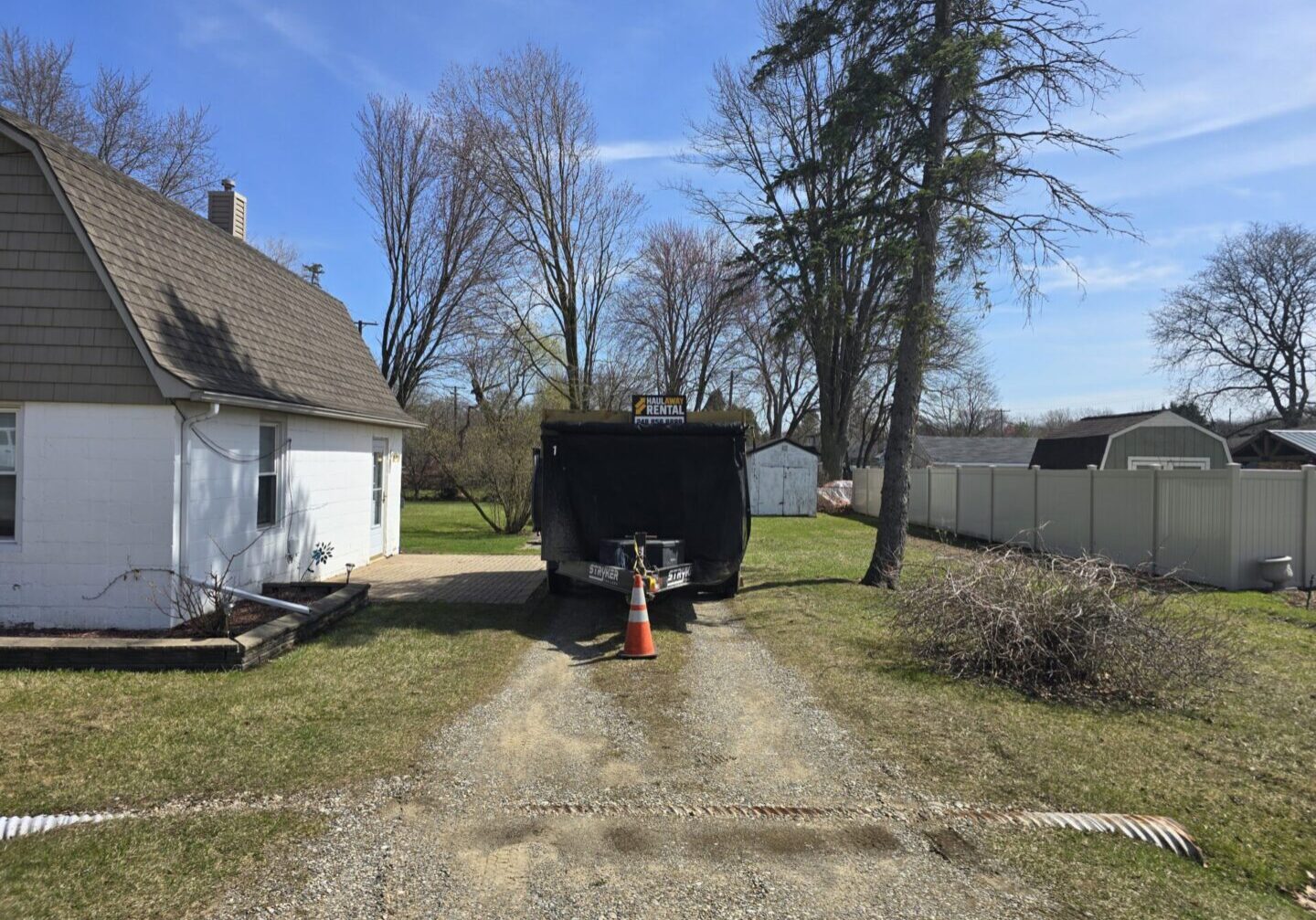20 yard driveway-safe dumpster rental in Shelby Township MI