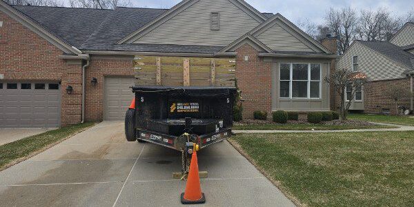 driveway safe dumpster Rochester Hills MI driveway
